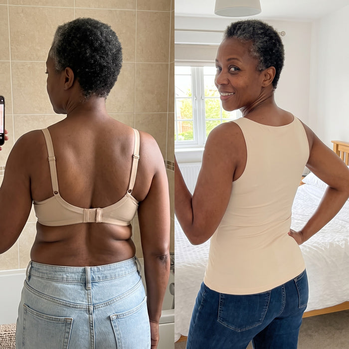 A smooth back, no band digging in